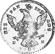 Italy 2 Oncia (Doppia Oncia) Carlo 1753 FN KM# 180 HIS PAN INF ANS P N 1753 coin reverse Italy 2 Oncia (Doppia Oncia) Carlo 1753 FN KM# 180 HIS PAN INF ANS P N 1753 coin reverse