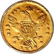 Italy 2 Oncia (Doppia Oncia) (Carlo) KM# 176 HIS PAN INF ANS P N 1754 coin reverse Italy 2 Oncia (Doppia Oncia) (Carlo) KM# 176 HIS PAN INF ANS P N 1754 coin reverse