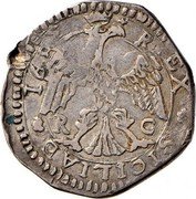 Italy 2 Tari Carlo II 1686 RC KM# 50 1686 C R REX SICILIAE 1686 coin reverse