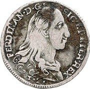 Italy 2 Tari Ferdinand IV von Bourbon 1796 Nd-OV KM# 233 FERDINAN D G SIC ET HIER REX T 2 coin obverse Italy 2 Tari Ferdinand IV von Bourbon 1796 Nd-OV KM# 233 FERDINAN D G SIC ET HIER REX T 2 coin obverse