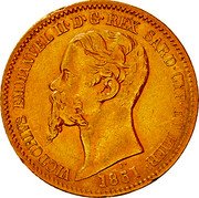 Italy 20 Lira Vittorio Emanuele II 1851 F//B (a) KM# 146.1 VICTORIVS EMANVEL II D G REX SARD CYP ET HIER 1850 coin obverse Italy 20 Lira Vittorio Emanuele II 1851 F//B (a) KM# 146.1 VICTORIVS EMANVEL II D G REX SARD CYP ET HIER 1850 coin obverse