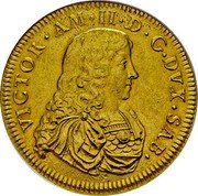Italy 20 Scudo D'oro Victor Amadeus II 1684 KM# 318 VICTOR. AM. II. D. G. DVX. SAB. coin obverse Italy 20 Scudo D'oro Victor Amadeus II 1684 KM# 318 VICTOR. AM. II. D. G. DVX. SAB. coin obverse