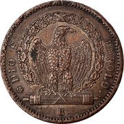 Italy 3 Baiocchi Eagle in Wreath 1849 B KM# 23.2 DIO E POPOLO coin reverse Italy 3 Baiocchi Eagle in Wreath 1849 B KM# 23.2 DIO E POPOLO coin reverse