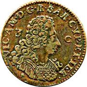 Italy 3 Cagliarese (6 Denari) Vittorio Amedeo III. Sardinia 1724 KM# 5 VIC AM D G R SAR CYP ET IER coin obverse Italy 3 Cagliarese (6 Denari) Vittorio Amedeo III. Sardinia 1724 KM# 5 VIC AM D G R SAR CYP ET IER coin obverse