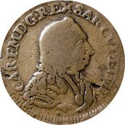 Italy 3 Cagliarese (6 Denari) Carlo Emanuele III. Sardinia 1741 KM# 31 CAR EM D G REX SAR CYP ET IER coin obverse Italy 3 Cagliarese (6 Denari) Carlo Emanuele III. Sardinia 1741 KM# 31 CAR EM D G REX SAR CYP ET IER coin obverse