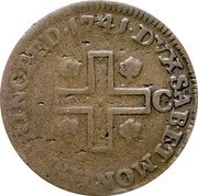 Italy 3 Cagliarese (6 Denari) Carlo Emanuele III. Sardinia 1741 KM# 31 DVX SAB ET MONTISF PRINCE PED 1741 coin reverse Italy 3 Cagliarese (6 Denari) Carlo Emanuele III. Sardinia 1741 KM# 31 DVX SAB ET MONTISF PRINCE PED 1741 coin reverse