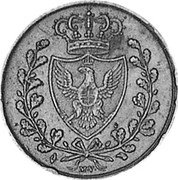Italy 3 Centesimi Carlo Felice 1826 MV-P (b) KM# 126.2 M.V. coin reverse Italy 3 Centesimi Carlo Felice 1826 MV-P (b) KM# 126.2 M.V. coin reverse