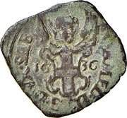 Italy 3 Denari Savoy Coinage 1636 KM# 156 V AMED D G DVX SAB 16 36 coin obverse Italy 3 Denari Savoy Coinage 1636 KM# 156 V AMED D G DVX SAB 16 36 coin obverse