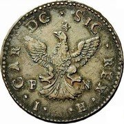 Italy 3 Grani Carlo. Sicily 1747 FN-IH//VB KM# 168 CAR D G SIC REX FN IH coin obverse Italy 3 Grani Carlo. Sicily 1747 FN-IH//VB KM# 168 CAR D G SIC REX FN IH coin obverse