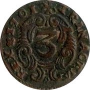 Italy 3 Picciolo Filippo V 1701 CR KM# 73 1701 3 C R TRINACRIE REX coin reverse Italy 3 Picciolo Filippo V 1701 CR KM# 73 1701 3 C R TRINACRIE REX coin reverse