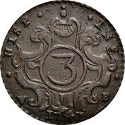 Italy 3 Picciolo Carlo 1747 FN//VB KM# 160 HISP INF 3 coin reverse Italy 3 Picciolo Carlo 1747 FN//VB KM# 160 HISP INF 3 coin reverse
