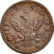 Italy 3 Picciolo Ferdinando I 1776 GLC KM# 194 FERD D G SIC REX GL C coin obverse Italy 3 Picciolo Ferdinando I 1776 GLC KM# 194 FERD D G SIC REX GL C coin obverse