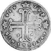 Italy 3 Tari Carlo 1754 PN KM# 178 HIS PAN IN F ANS P N 1754 coin reverse Italy 3 Tari Carlo 1754 PN KM# 178 HIS PAN IN F ANS P N 1754 coin reverse