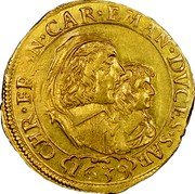 Italy 4 Scudo D'oro Carlo Emanuele II 1639 KM# 172.1 CHR. FRAN. CAR. EMAN. DVCES. SAB.1639 coin obverse Italy 4 Scudo D'oro Carlo Emanuele II 1639 KM# 172.1 CHR. FRAN. CAR. EMAN. DVCES. SAB.1639 coin obverse
