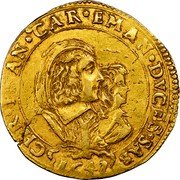 Italy 4 Scudo D'oro Carlo Emanuele II 1641 KM# 193 CHR. FRAN. CAR. EMAN. DVCES. SAB. 1641 coin obverse Italy 4 Scudo D'oro Carlo Emanuele II 1641 KM# 193 CHR. FRAN. CAR. EMAN. DVCES. SAB. 1641 coin obverse