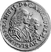 Italy 4 Scudo D'oro Carlo Emanuele II 1643 P KM# 196 CARO. EMANVEL. CHRIS. FRAN. 1642. P coin obverse Italy 4 Scudo D'oro Carlo Emanuele II 1643 P KM# 196 CARO. EMANVEL. CHRIS. FRAN. 1642. P coin obverse