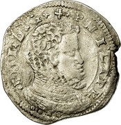 Italy 4 Tari Filippo III 1612 DFA KM# 11 PHILIPP III D G coin obverse Italy 4 Tari Filippo III 1612 DFA KM# 11 PHILIPP III D G coin obverse