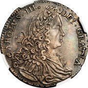Italy 4 Tari Carlo VI. Sicily 1730 --//SM KM# 119 CAROLVS III DEI GRATIA coin obverse Italy 4 Tari Carlo VI. Sicily 1730 --//SM KM# 119 CAROLVS III DEI GRATIA coin obverse