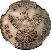 Italy 4 Tari Carlo VI. Sicily 1730 --//SM KM# 119 REX SICILIÆ ET HIER S M 1730 coin reverse Italy 4 Tari Carlo VI. Sicily 1730 --//SM KM# 119 REX SICILIÆ ET HIER S M 1730 coin reverse