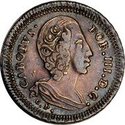 Italy 4 Tari Carlo. Sicily 1734 CP//FN KM# 139 CAROLVS BOR.III.D.G coin obverse Italy 4 Tari Carlo. Sicily 1734 CP//FN KM# 139 CAROLVS BOR.III.D.G coin obverse