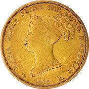 Italy 40 Lire Maria Luigia 1815 C# 32 MARIA LUIGIA PRINC IMP ARCID D'AUSTRIA 1815 coin obverse Italy 40 Lire Maria Luigia 1815 C# 32 MARIA LUIGIA PRINC IMP ARCID D'AUSTRIA 1815 coin obverse