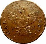 Italy 5 Grani Carlo 1747 FN-IH//VB KM# 169 I CAR D G SIC REX H F N coin obverse Italy 5 Grani Carlo 1747 FN-IH//VB KM# 169 I CAR D G SIC REX H F N coin obverse