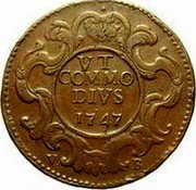 Italy 5 Grani Carlo 1747 FN-IH//VB KM# 169 VT COMMO DIVS 1747 coin reverse Italy 5 Grani Carlo 1747 FN-IH//VB KM# 169 VT COMMO DIVS 1747 coin reverse