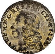 Italy 5 Soldo Carlo Emanuele III 1745 KM# 35 CAR EM D G REX SAR CYP ET IER 1744 coin obverse Italy 5 Soldo Carlo Emanuele III 1745 KM# 35 CAR EM D G REX SAR CYP ET IER 1744 coin obverse