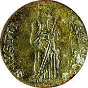 Italy 5 Soldo Ranuccio II Farnese ND KM# 21 S VSTINA PLA PROTE coin reverse Italy 5 Soldo Ranuccio II Farnese ND KM# 21 S VSTINA PLA PROTE coin reverse