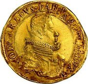 Italy 6 Ducati (Odoardo Farnese) FR# 910 ODOARDVS FAR PAR PLA DVX coin obverse Italy 6 Ducati (Odoardo Farnese) FR# 910 ODOARDVS FAR PAR PLA DVX coin obverse