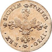 Italy 6 Tari Carlo III. Sicily 1730 CP//SM KM# 121 REX SICILIÆ ET HIER S M 1730 coin reverse Italy 6 Tari Carlo III. Sicily 1730 CP//SM KM# 121 REX SICILIÆ ET HIER S M 1730 coin reverse