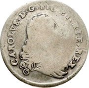 Italy 6 Tari Carlo. Sicily 1754 PN KM# 185 CAROLVS D G SIC ET HIE REX coin obverse Italy 6 Tari Carlo. Sicily 1754 PN KM# 185 CAROLVS D G SIC ET HIE REX coin obverse