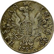 Italy 6 Tari Ferdinando III 1796 ND-OV KM# 236 HIS PAN INF ANS N 6 O V 1798 coin reverse Italy 6 Tari Ferdinando III 1796 ND-OV KM# 236 HIS PAN INF ANS N 6 O V 1798 coin reverse