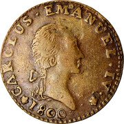 Italy 7.6 Soldo Carlo Emanuele IV 1800 KM# 103 CAROLUS EMANUEL IV 1800 coin obverse Italy 7.6 Soldo Carlo Emanuele IV 1800 KM# 103 CAROLUS EMANUEL IV 1800 coin obverse