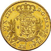 Italy 8 Doppie Ferdinando di Borbone 1786 S C# 22a D G PARMÆ PLAC ET VAST DVX 1786 S coin reverse Italy 8 Doppie Ferdinando di Borbone 1786 S C# 22a D G PARMÆ PLAC ET VAST DVX 1786 S coin reverse