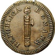 Italy Baiocco 1799 KM# 3 First Republic Standard Coinage REPUBLICA ROMANA coin obverse