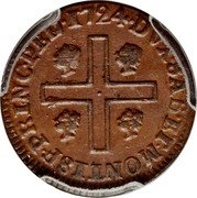 Italy Cagliarese Vittorio Amedeo II 1724 KM# 4 DUX SAB ET MONTISF PRINC PED 1724 coin reverse Italy Cagliarese Vittorio Amedeo II 1724 KM# 4 DUX SAB ET MONTISF PRINC PED 1724 coin reverse