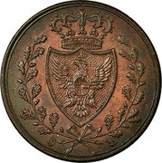 Italy Centesimo Carlo Felice 1826 P (a) KM# 125.1 coin reverse Italy Centesimo Carlo Felice 1826 P (a) KM# 125.1 coin reverse