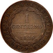 Italy Centesimo Carlo Felice 1826 P (b) KM# 125.2 CAR FELIX D G REX SAR CYP ET HIER 1 CENTESIMO 1826 coin obverse Italy Centesimo Carlo Felice 1826 P (b) KM# 125.2 CAR FELIX D G REX SAR CYP ET HIER 1 CENTESIMO 1826 coin obverse