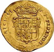 Italy Doppia Carlo Emanuele II. Savoy 1641 KM# 192 P. P. PEDEMON. REGES. CYPRI. 1641 coin reverse Italy Doppia Carlo Emanuele II. Savoy 1641 KM# 192 P. P. PEDEMON. REGES. CYPRI. 1641 coin reverse
