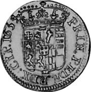 Italy Doppia Carlo Emanuele II 1653 KM# 252 PRIN. PEDE. REX. CYP. 1653 coin reverse Italy Doppia Carlo Emanuele II 1653 KM# 252 PRIN. PEDE. REX. CYP. 1653 coin reverse