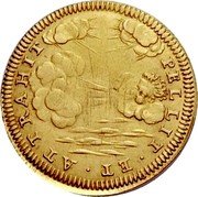 Italy Doppia Ranuccio Farnese II 1692 GG FR# 921 PELLIT ET AT TRAHIT coin reverse Italy Doppia Ranuccio Farnese II 1692 GG FR# 921 PELLIT ET AT TRAHIT coin reverse
