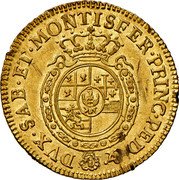 Italy Doppia Vittorio Amedeo III 1774 KM# 78 DVX SAB ET MONTISFER PRINC PED & coin reverse Italy Doppia Vittorio Amedeo III 1774 KM# 78 DVX SAB ET MONTISFER PRINC PED & coin reverse