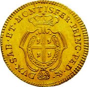 Italy Doppietta (2 Scudo Sardi) Carlo Emanuele III. Sardinia 1768 KM# 61 DVX SAB ET MONTISFER PRINC PED & coin reverse