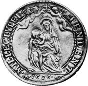 Italy Ducatone Odoardo Farnese 1626 DAV# 4118 MILLE. CLYPEI-PENDENT 1626 coin reverse Italy Ducatone Odoardo Farnese 1626 DAV# 4118 MILLE. CLYPEI-PENDENT 1626 coin reverse