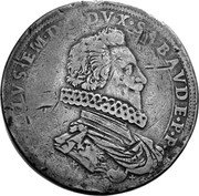 Italy Ducatone Carlo Emanuele I 1628 V KM# 90.2 CAROLVS. EM. D: G: DVX. SABAVDIE P. P. coin obverse Italy Ducatone Carlo Emanuele I 1628 V KM# 90.2 CAROLVS. EM. D: G: DVX. SABAVDIE P. P. coin obverse