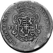 Italy Ducatone Carlo Emanuele I 1628 V KM# 90.2 DEVENTRE. MATRIS. DEVS. PROTECTOR. MEVS. FF RT coin reverse Italy Ducatone Carlo Emanuele I 1628 V KM# 90.2 DEVENTRE. MATRIS. DEVS. PROTECTOR. MEVS. FF RT coin reverse