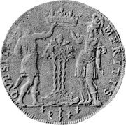 Italy Ducatone Ranuccio Farnese II 1692 DAV# 4124 QVESITAM MERITIS coin reverse Italy Ducatone Ranuccio Farnese II 1692 DAV# 4124 QVESITAM MERITIS coin reverse