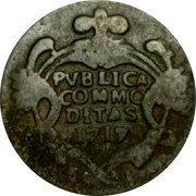Italy Grano Vittorio Amedeo II 1719 DD-AC//-- KM# 97 PVBLICA COMMO DITAS 1719 coin reverse Italy Grano Vittorio Amedeo II 1719 DD-AC//-- KM# 97 PVBLICA COMMO DITAS 1719 coin reverse