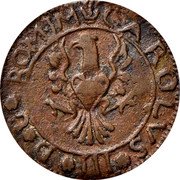 Italy Grano Charles III 1735 KM# 142 CAROLVS III D G ROM IM coin obverse Italy Grano Charles III 1735 KM# 142 CAROLVS III D G ROM IM coin obverse